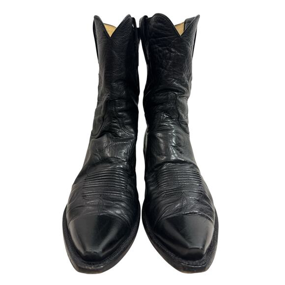 Lucchese Classics Handmade Black Leather Cowboy Boots USA Men’s 11 Est main image 5
